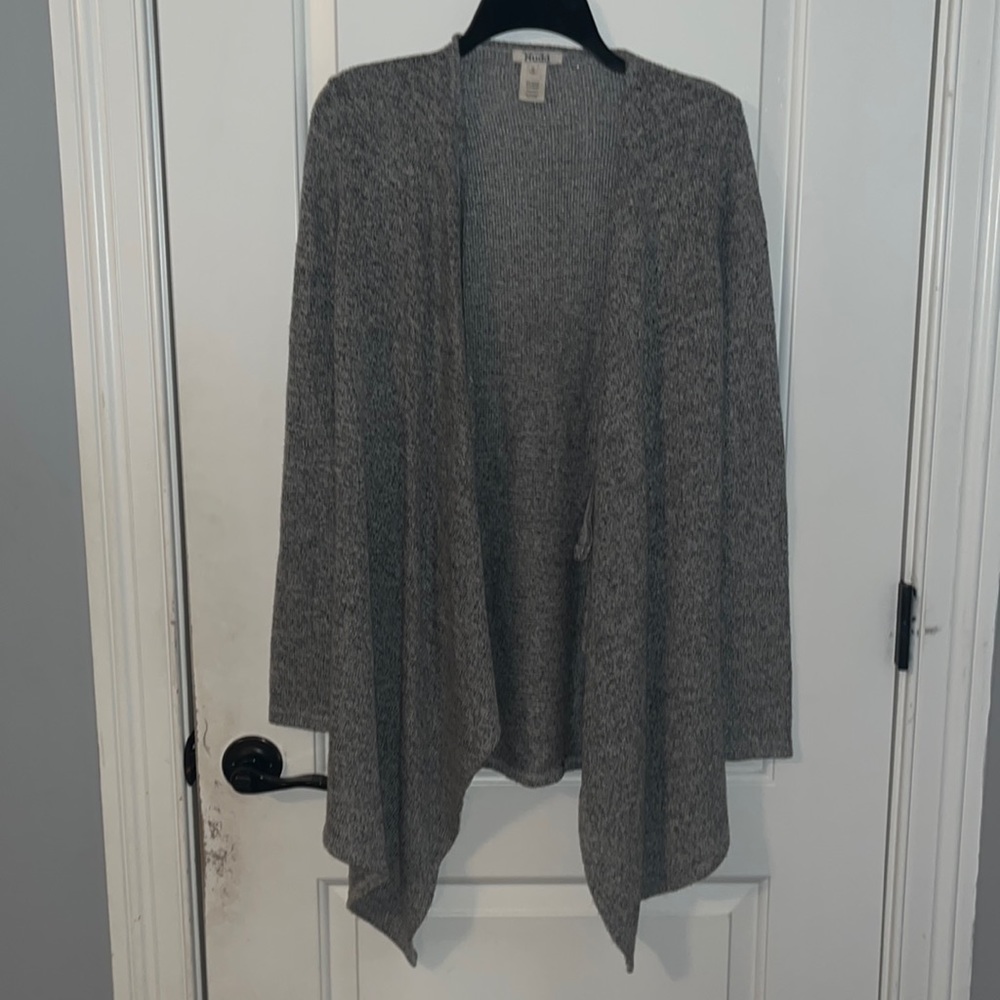 Mudd white washed black cardigan, size medium